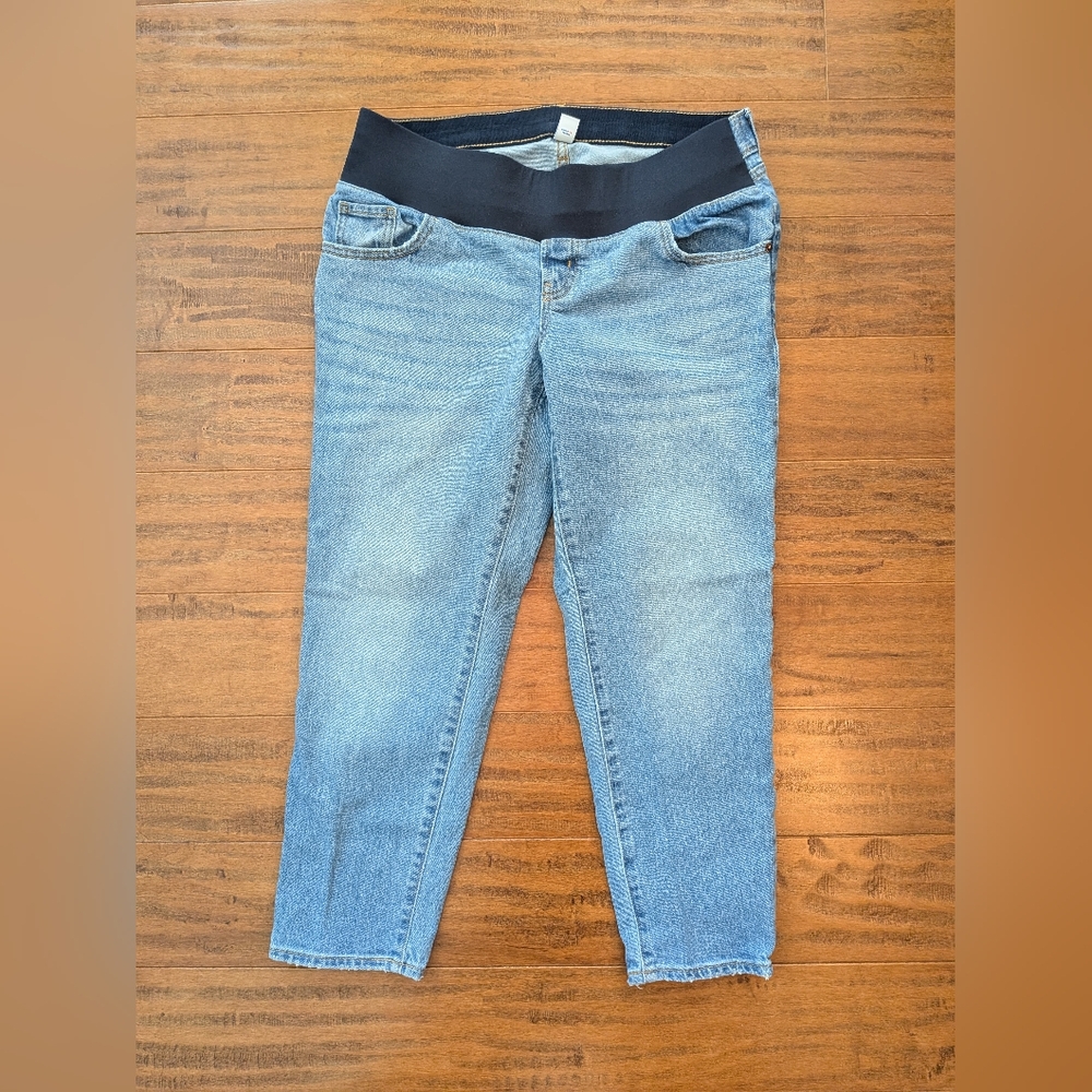 Old Navy Women's Light Blue Maternity Jeans 8 Short